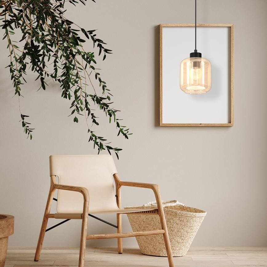 Luster na lanku SOMBRA 1xE27/60W/230V bež