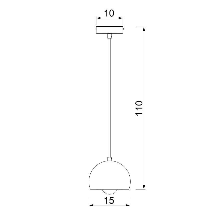 Luster na lanku SOOL 1xE27/15W/230V prečnika 15 cm bordo