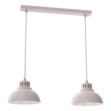 Luster na lanku SVEN 2xE27/15W/230V krem boje