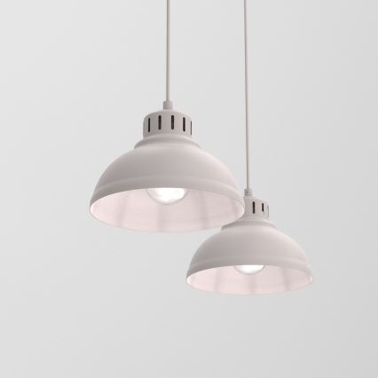 Luster na lanku SVEN 2xE27/15W/230V krem boje