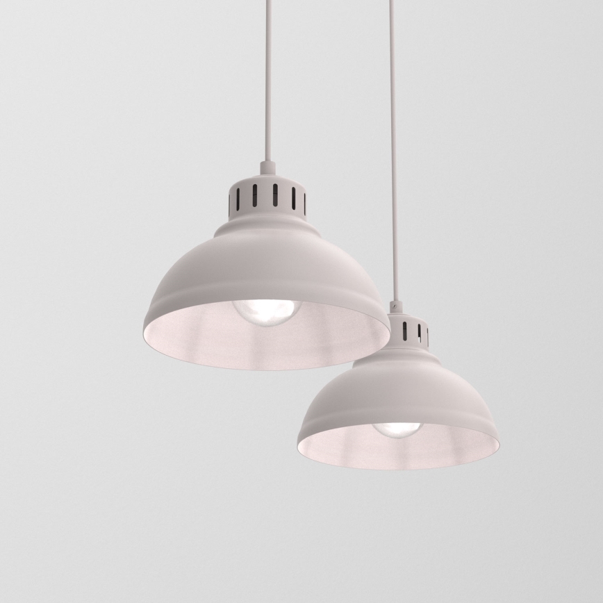Luster na lanku SVEN 2xE27/15W/230V krem boje