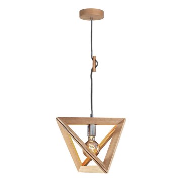 Luster na lanku TRIGONON 1xE27/60W/230V matni hrast