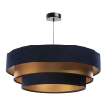 Luster na lanku TRINITI 1xE27/60W/230V plava/zlatna
