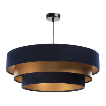 Luster na lanku TRINITI 1xE27/60W/230V plava/zlatna