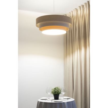 Luster na lanku TRINITI 1xE27/60W/230V prečnik 40 cm bež/krem