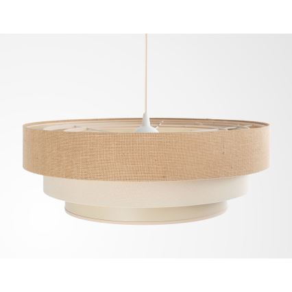 Luster na lanku TRINITI 1xE27/60W/230V prečnik 40 cm bež/krem