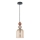 Luster na lanku TROPEA 1xE27/15W/230V crna/zadimljena crvena/bež