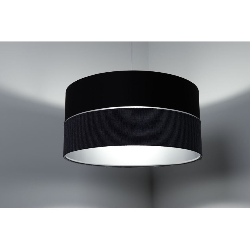 Luster na lanku TWIST 1xE27/60W/230V crna/siva/srebrna