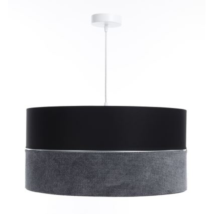 Luster na lanku TWIST 1xE27/60W/230V crna/siva/srebrna