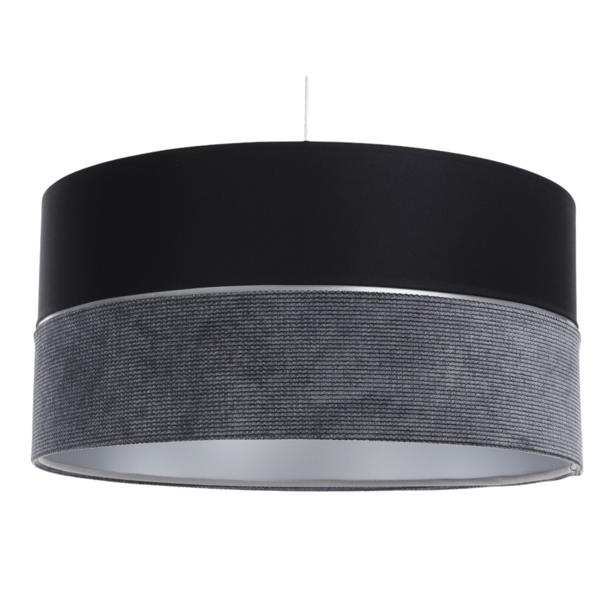 Luster na lanku TWIST 1xE27/60W/230V crna/siva/srebrna