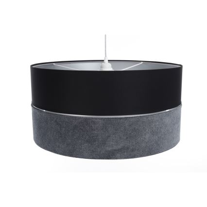 Luster na lanku TWIST 1xE27/60W/230V crna/siva/srebrna