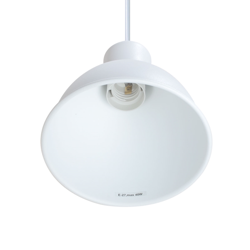 Luster na sajli 1xE27/40W/230V buk/bela