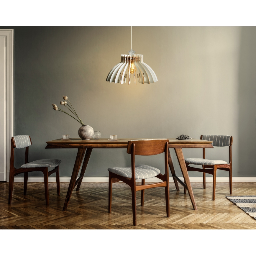 Luster na sajli 1xE27/60W/230V, bela, prečnik 39 cm