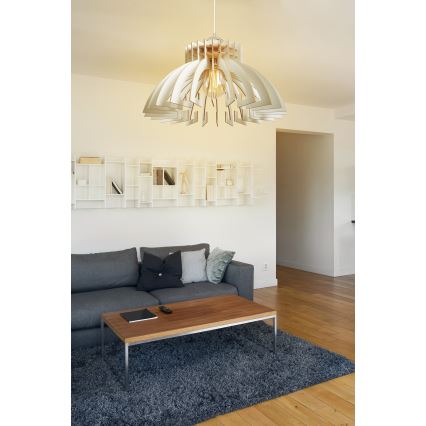 Luster na sajli 1xE27/60W/230V, bela, prečnik 39 cm