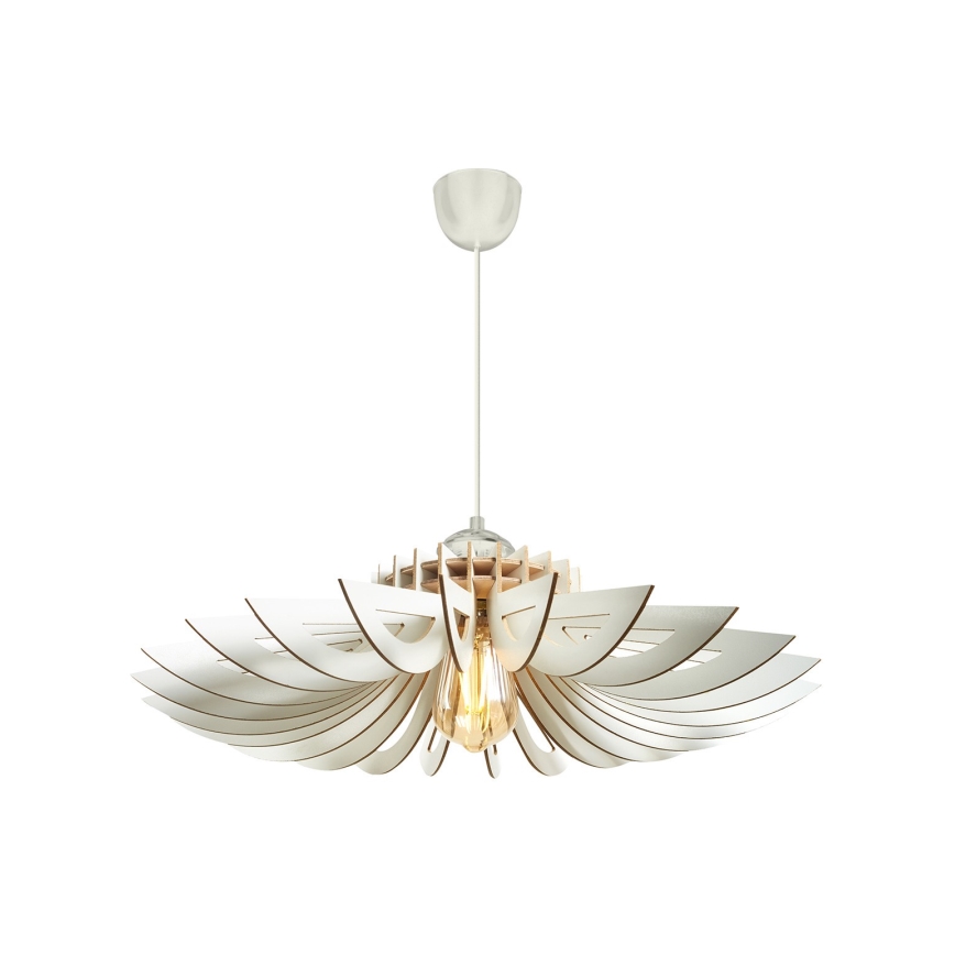 Luster na sajli 1xE27/60W/230V, beli, prečnik 52 cm