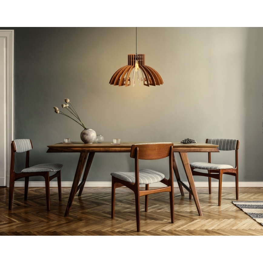 Luster na sajli 1xE27/60W/230V braon prečnik 39 cm