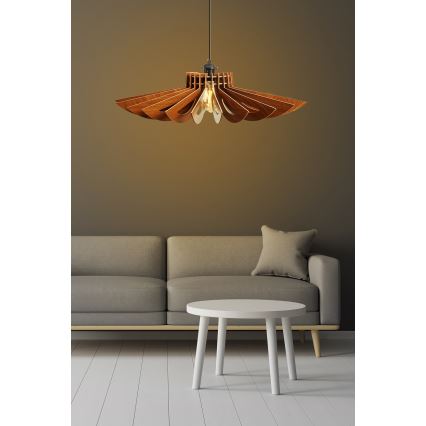 Luster na sajli 1xE27/60W/230V, braon, prečnik 68 cm