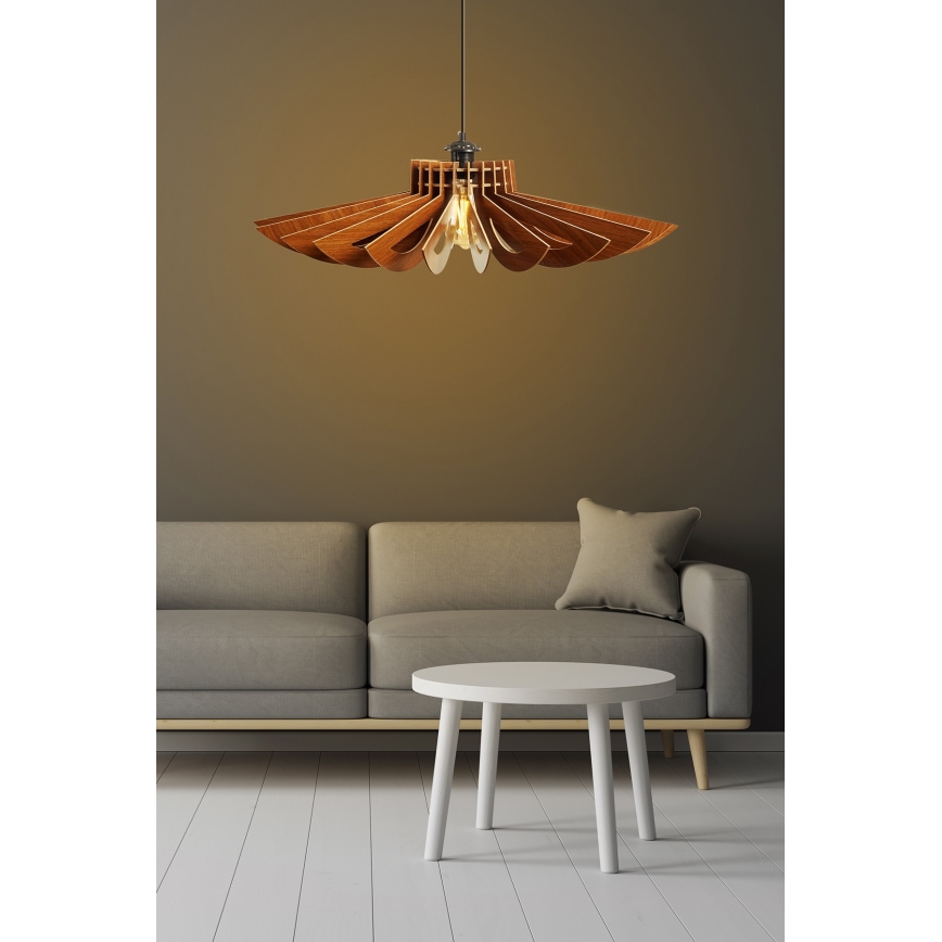 Luster na sajli 1xE27/60W/230V, braon, prečnik 68 cm