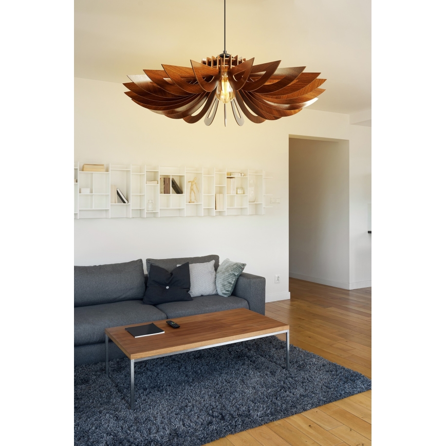 Luster na sajli 1xE27/60W/230V, braon, prečnik 68 cm