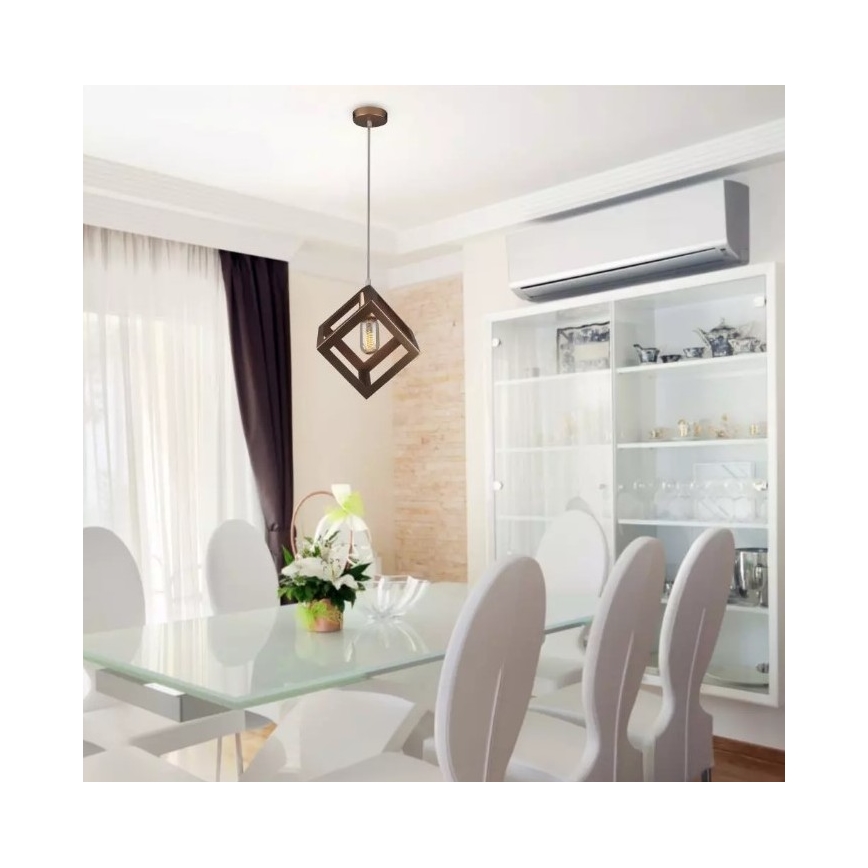 Luster na sajli 1xE27/60W/230V bronza
