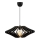 Luster na sajli 1xE27/60W/230V, crni, prečnik 47 cm