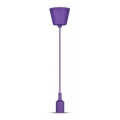 Luster na sajli 1xE27/60W/230V, ljubičaste boje