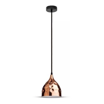 Luster na sajli 1xE27/60W/230V roze zlato