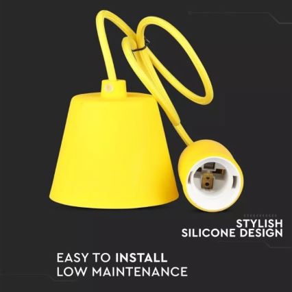 Luster na sajli 1xE27/60W/230V žut