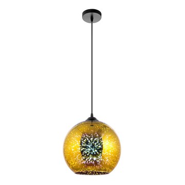 Luster na sajli 1xE27/60W/230V Ø 30 cm zlatan