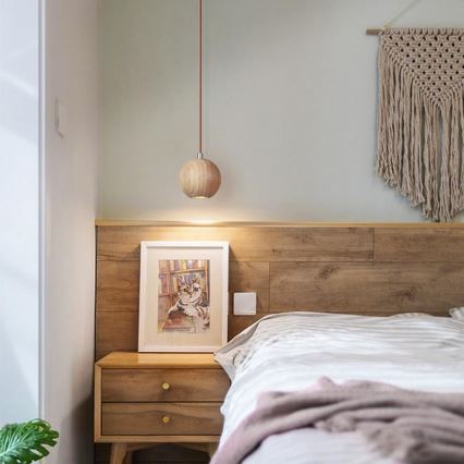 Luster na sajli 1xGU10/10W/230V, prečnik 11 cm, masiv/jasen