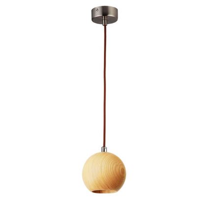 Luster na sajli 1xGU10/10W/230V, prečnik 11 cm, masiv/jasen