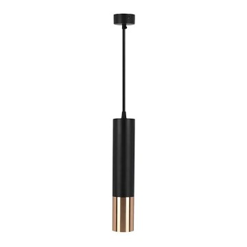 Luster na sajli 1xGU10/35W/230V 30 cm crna/zlatna