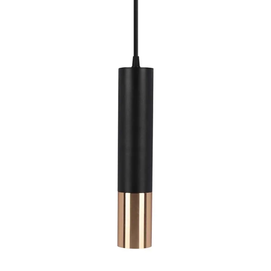 Luster na sajli 1xGU10/35W/230V 30 cm crna/zlatna