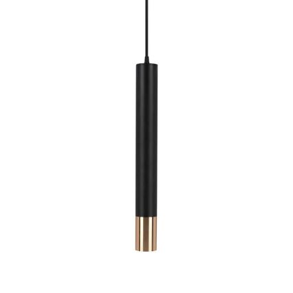 Luster na sajli 1xGU10/35W/230V 50 cm crna/zlatna