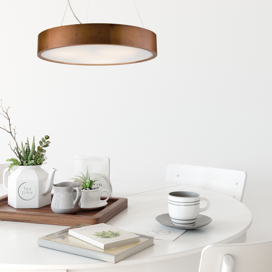 Luster na sajli 3xE27/60W/230V, prečnik 47 cm, borovina