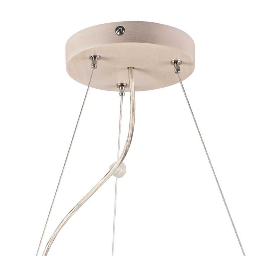 Luster na sajli 3xE27/60W/230V, prečnik 47 cm, od borovine