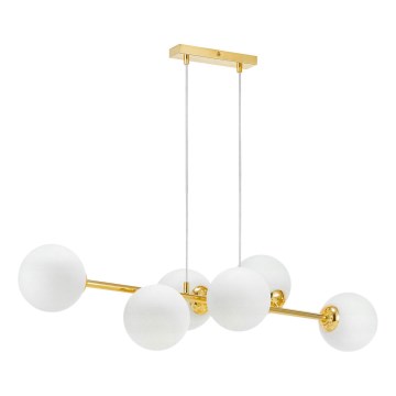 Luster na sajli 6xE27/35W/230V zlatni