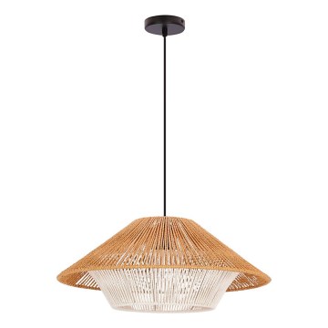 Luster na sajli AFRICA 1xE27/40W/230V prečnik 50 cm braon/krem
