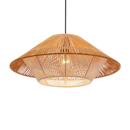 Luster na sajli AFRICA 1xE27/40W/230V prečnik 50 cm braon/krem