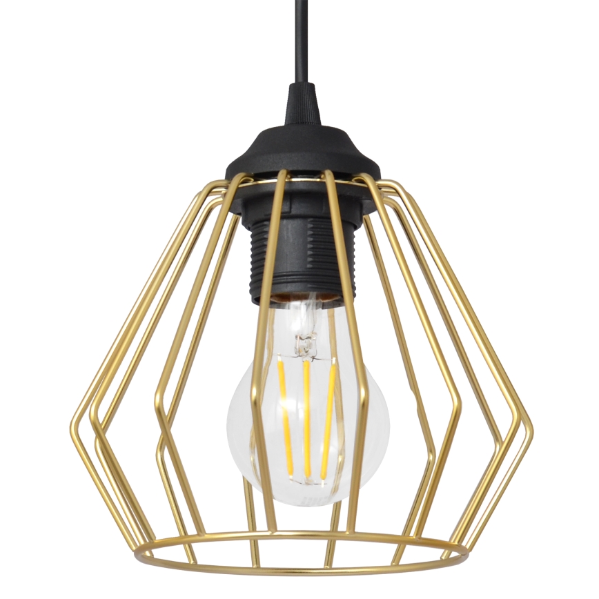 Luster na sajli AGAT 1xE27/15W/230V zlatna/crna