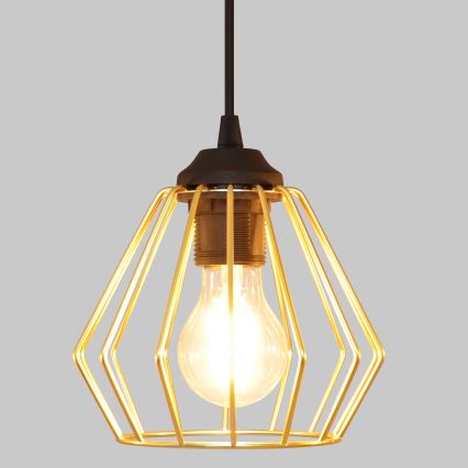 Luster na sajli AGAT 1xE27/15W/230V zlatna/crna
