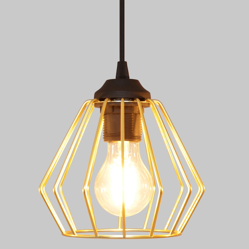 Luster na sajli AGAT 1xE27/15W/230V zlatna/crna