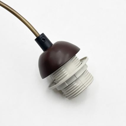 Luster na sajli AIDA 1xE27/15W/230V pr. 35 cm hrast/rafija