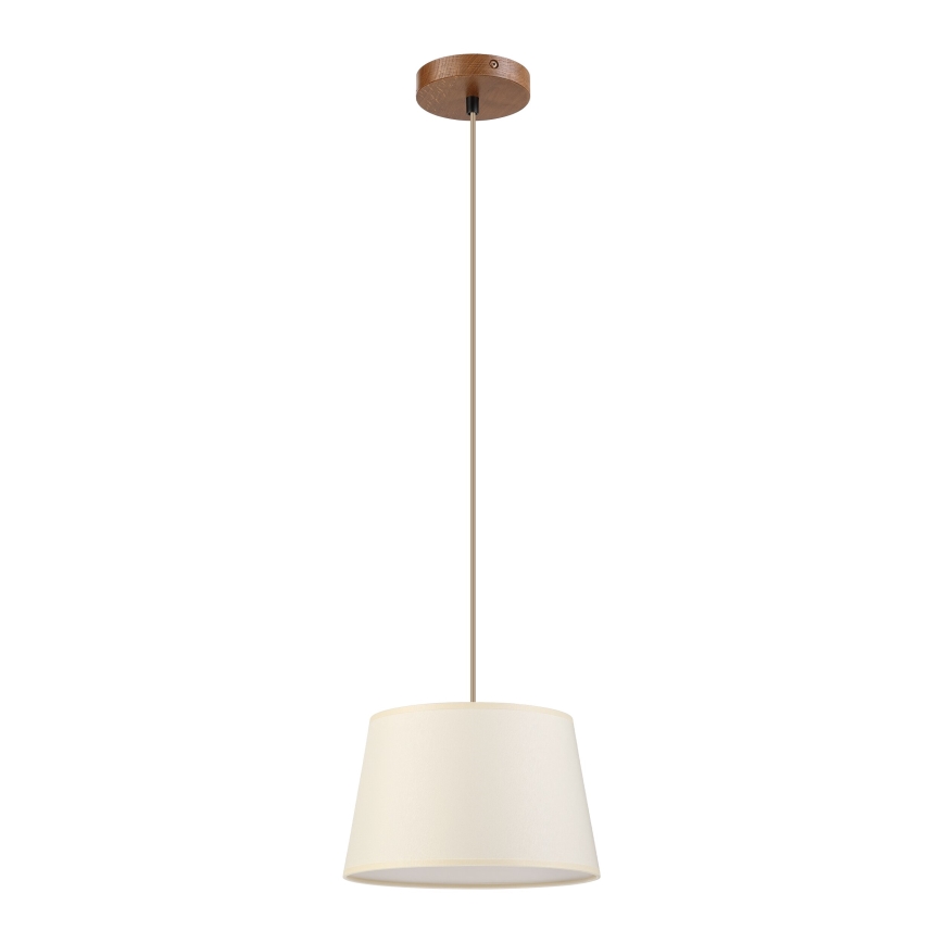 Luster na sajli AIDA 1xE27/15W/230V, prečnik 25 cm, hrast/krem