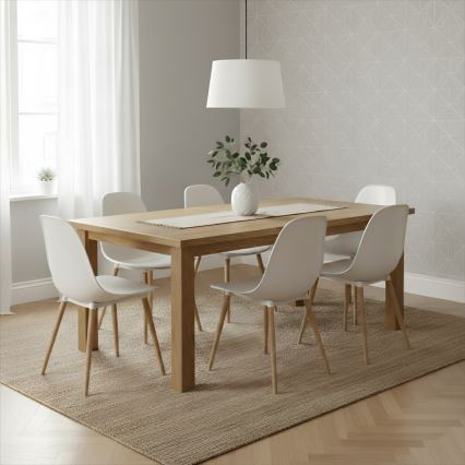 Luster na sajli AIDA 1xE27/60W/230V pr. 35 cm hrast/orah/bela