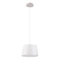 Luster na sajli AIDA 1xE27/60W/230V, prečnik 25 cm, hrast/bela