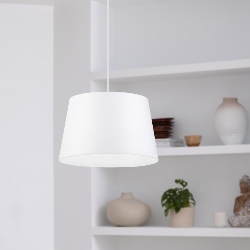 Luster na sajli AIDA 1xE27/60W/230V, prečnik 25 cm, hrast/bela