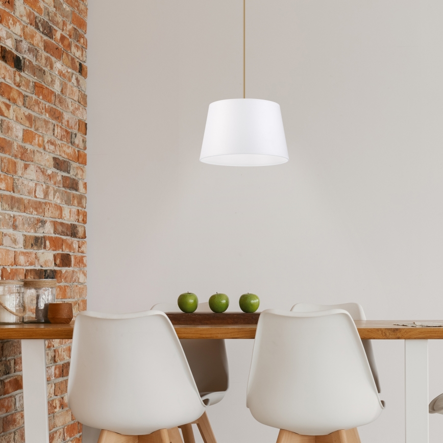 Luster na sajli AIDA 1xE27/60W/230V, prečnik 25 cm, hrast/bela