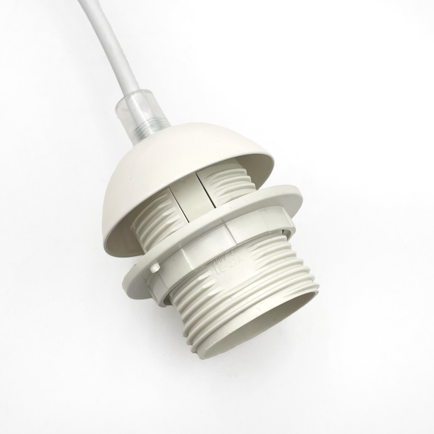 Luster na sajli AIDA 1xE27/60W/230V, prečnik 25 cm, hrast/bela
