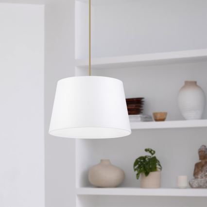Luster na sajli AIDA 1xE27/60W/230V prečnik 25 cm hrast/braon/bela